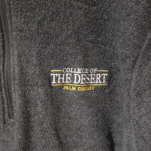MV Sport Womens Charcoal 3/4 Zip-Up Sweater College Of The Desert (W486)